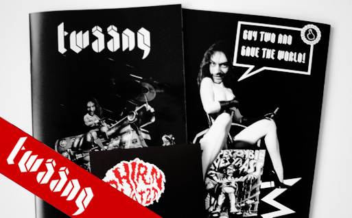 twÃ¤Ã¤ng small / twÃ¤Ã¤ng // cut up comic book is out now<br><br>
<b>HIRNPLATZT07</b><br>
Title: <b>TWÃ„Ã„NG</b><br>
Artists: <b>SANSCULOTTE feat. ZOMBIEFLESHEATER</b><br>
Format: Magazine, A5, 40 pages, b/w<br>
Copies: 100<br><br>

